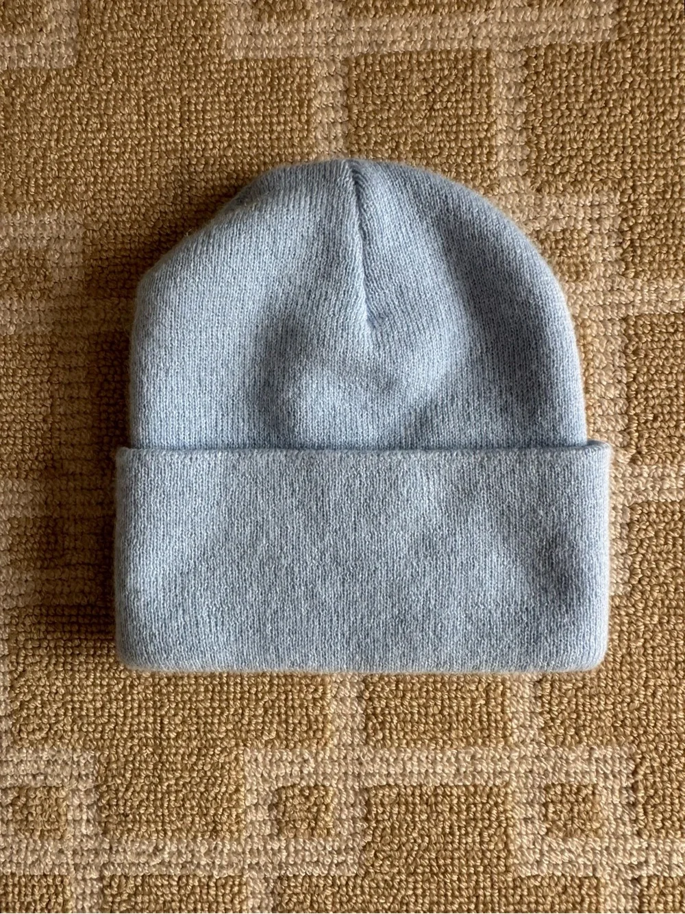 Carhartt Watch Beanie Hat Light Blue Cuffed Knit Logo Utility Streetwear O/S